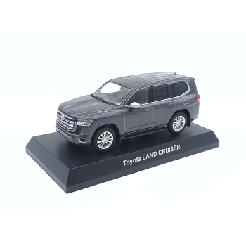 Toyota Land Cruiser ZX 2021 gray (with Japanese book) - skala 1:64 - Kyosho